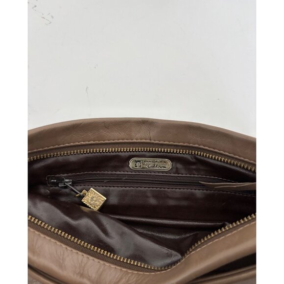 Anne Klein Purse Brown Crossbody Minimalist Vintage Look Quiet Luxury Old Money - Picture 12 of 12